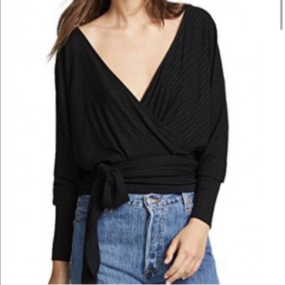 Free People Tops - Free People Sexy V Neck Shaped Tie Wrap Around Top